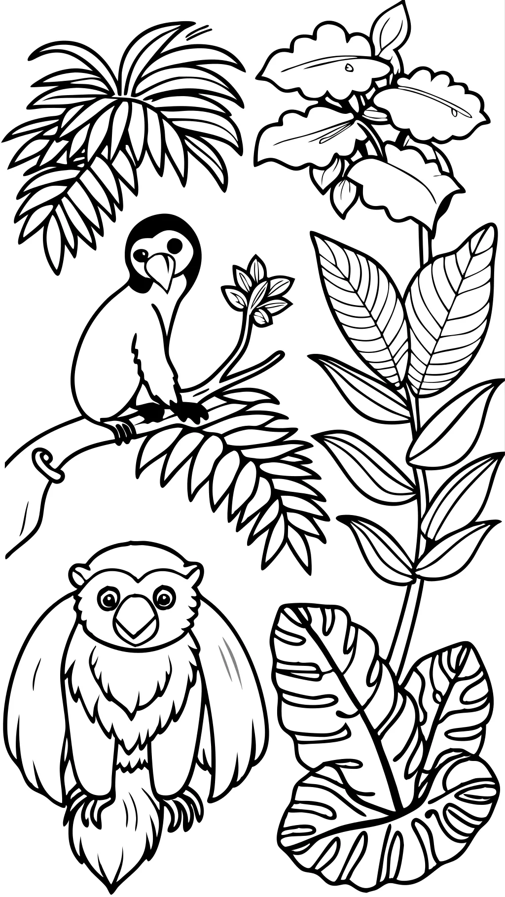 animals in the rainforest coloring pages